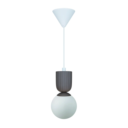 Lampa wisząca jasnobrązowa + klosz biały Sadie NO2512603018 - Nordlux